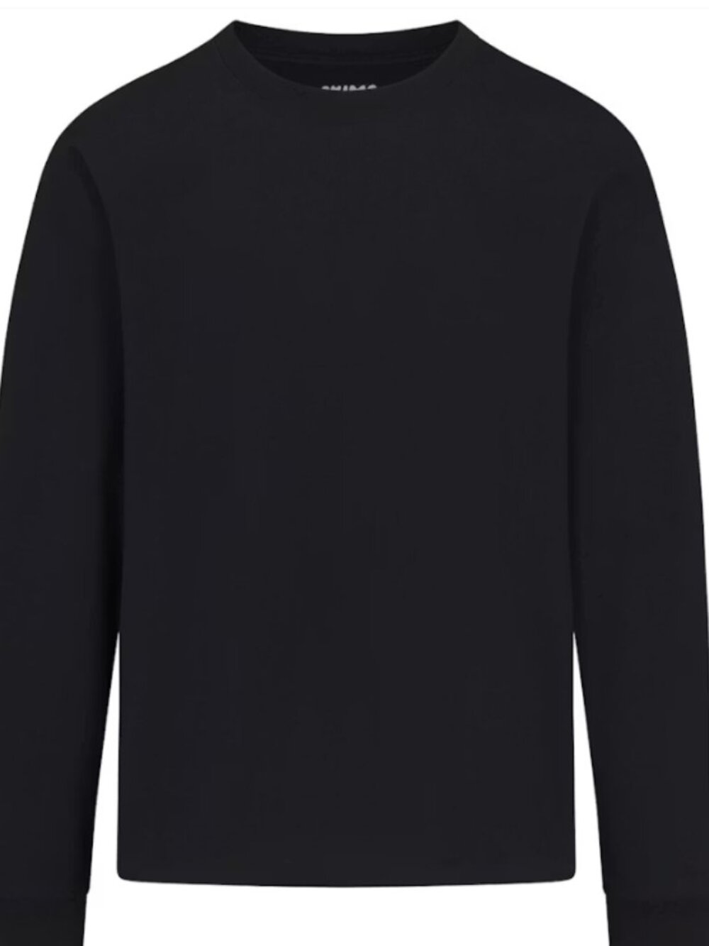 NEW SKIMS Heavy Cotton Jersey Oversized Long Sleeve Shirt Onyx Black Medium NWT - Picture 5 of 5